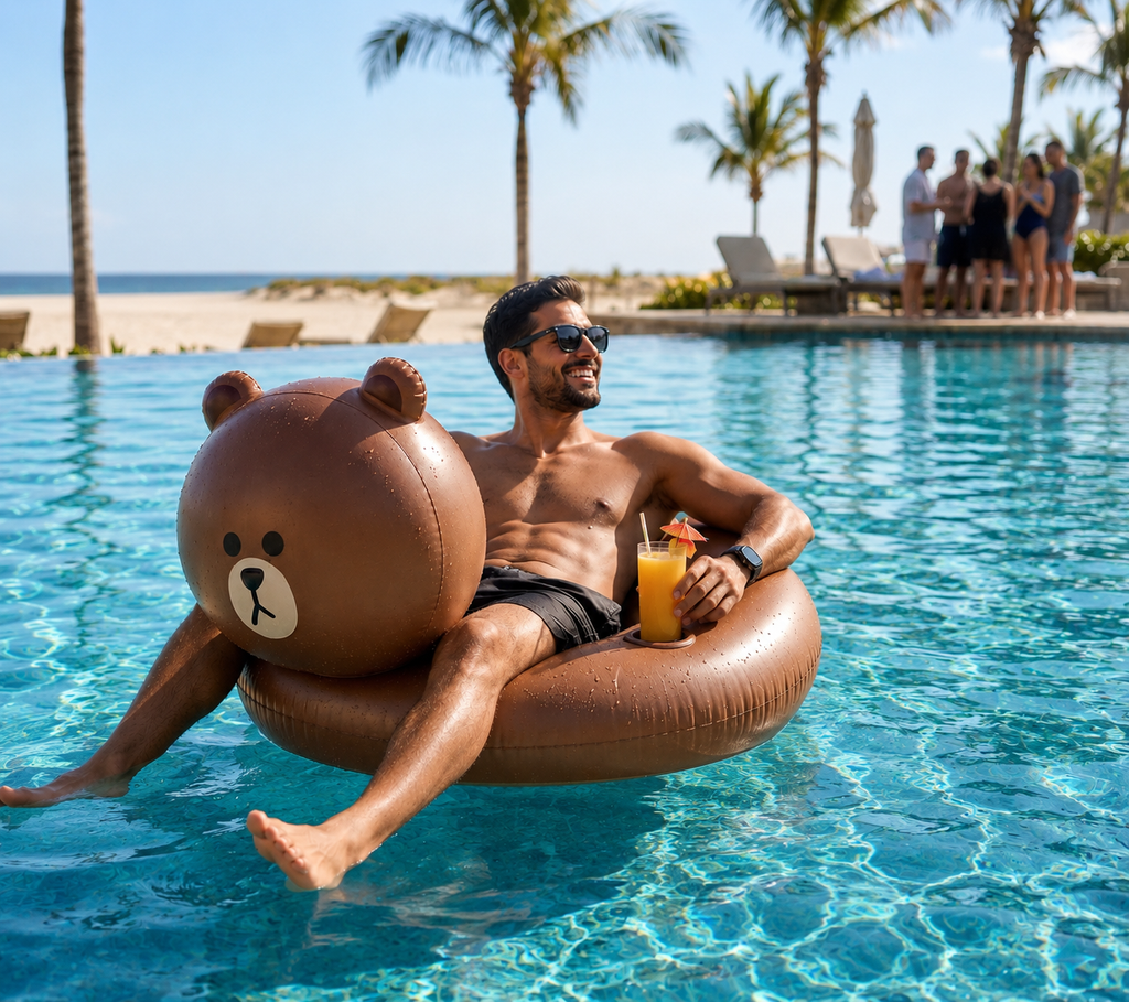 LINE FRIENDS BROWN SALLY Swimming Ring Tube