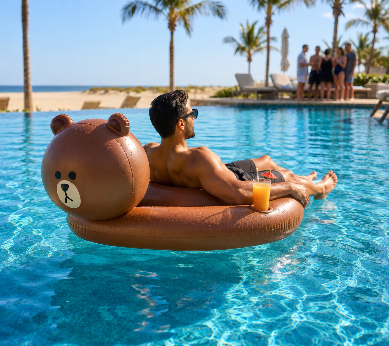 LINE FRIENDS BROWN SALLY Swimming Ring Tube