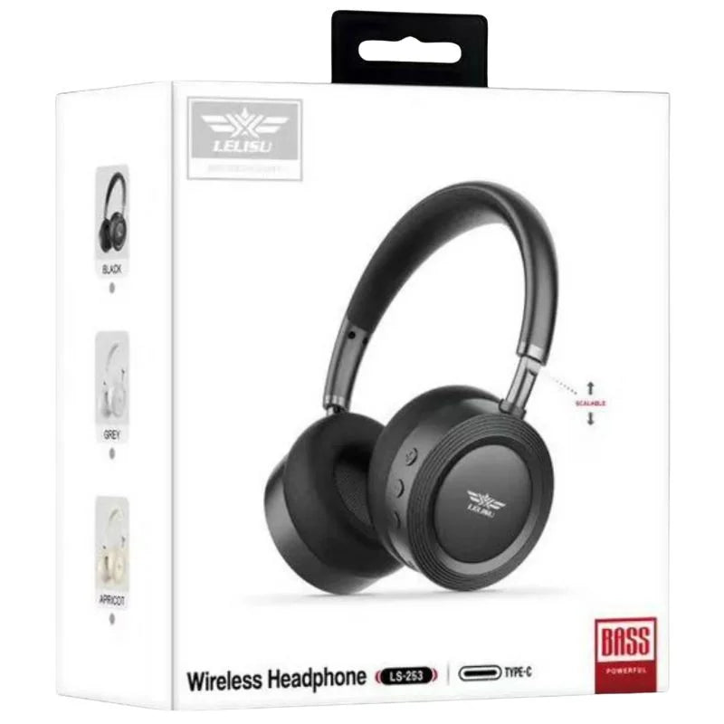 Lelisu LS-253 Wireless Headphones | Bluetooth Over-Ear Headset with Type-C Charging