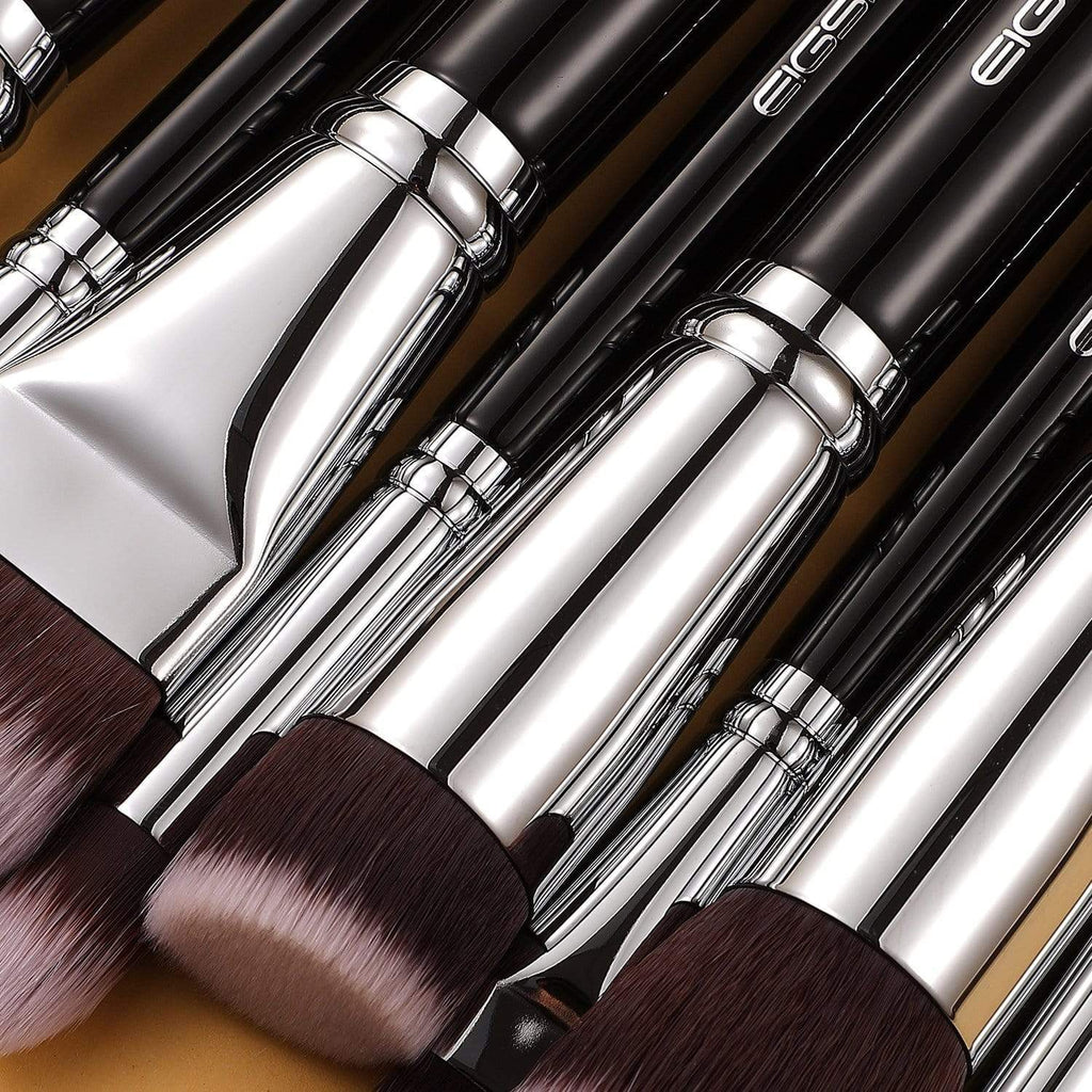 Premium 8 PCS SCULPT AND BLEND BRUSH KIT BRIGHT SILVER