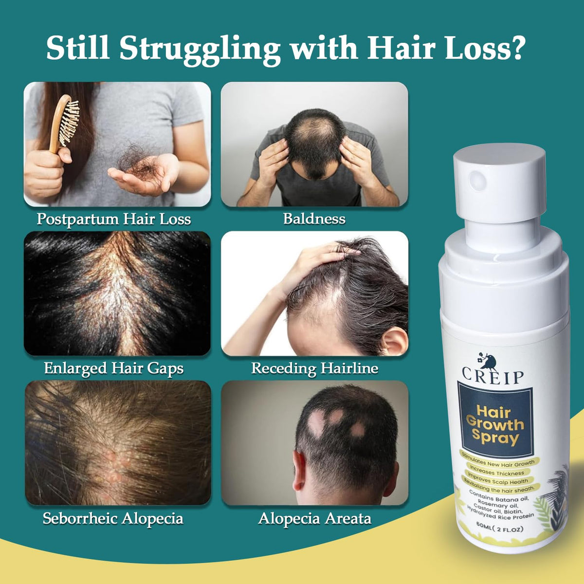 Natural Hair Growth Oil Spray